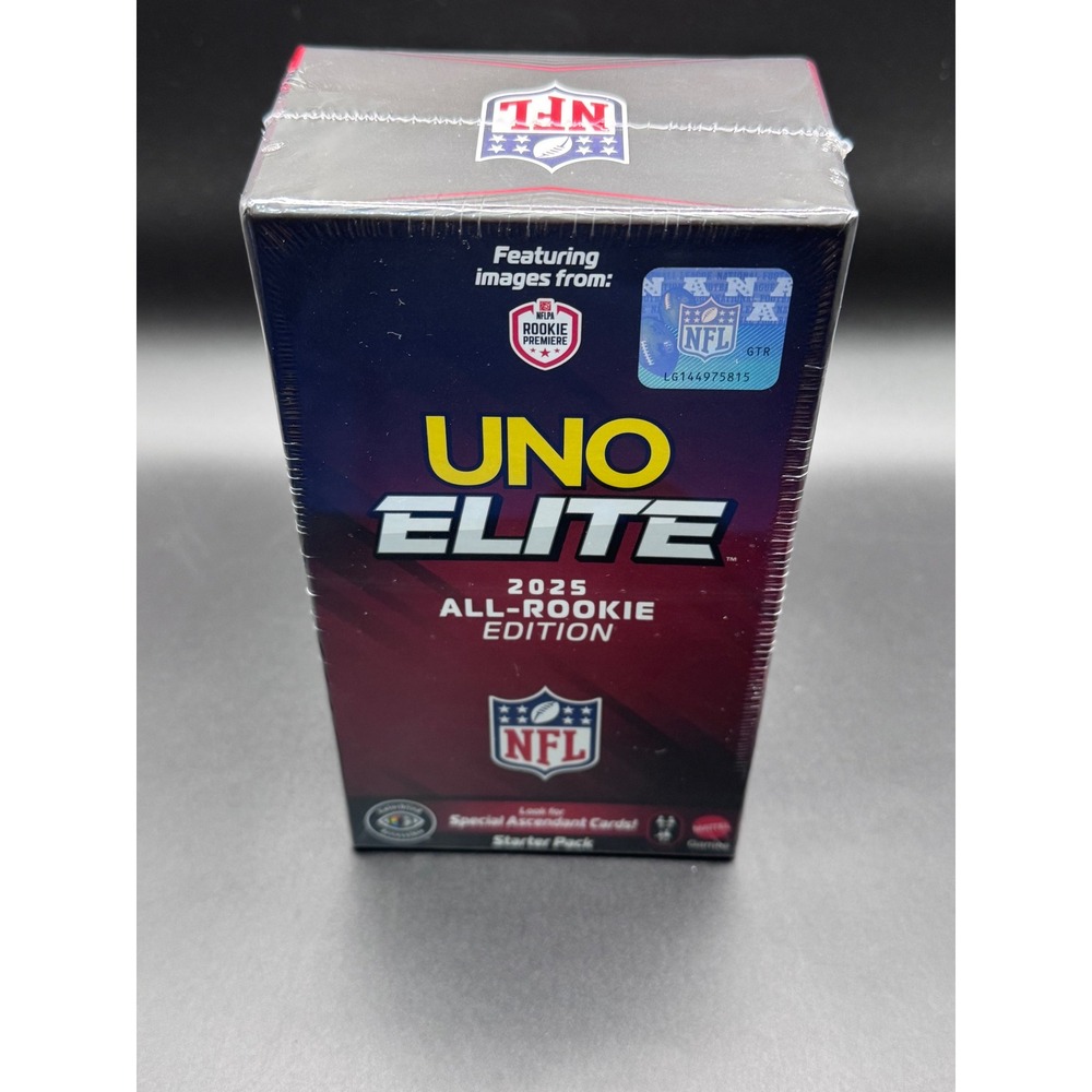 Mattel UNO Elite 2025 All-Rookie Edition NFL Starter Pack Sealed Card Game